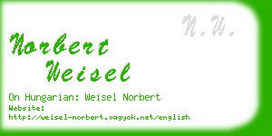 norbert weisel business card